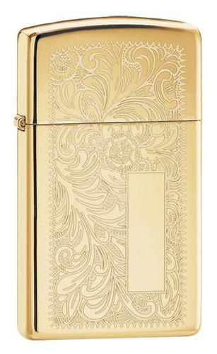 Slim brass venetian zippo - slim®,