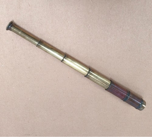 Antique draw brass telescope - antique,