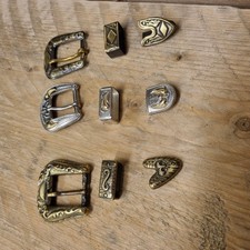3 piece cowboy belt buckle