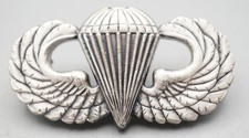 WWII Japanese Made Sterling Army Airborne Paratrooper Jump Wings Badge RARE