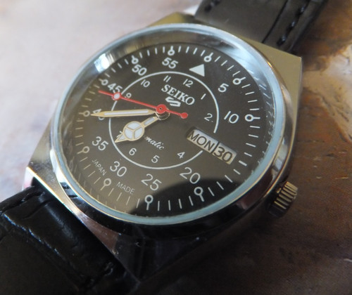 Seiko black fleiger style - seiko, style"