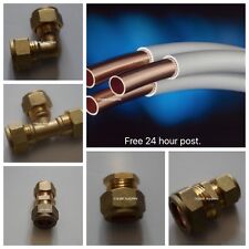 8mm yorkshire pvc coated copper pipe/8mm Brass Compression Fittings/plumbing new