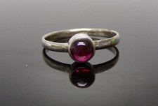 5 mm Garnet Stone Ring 925