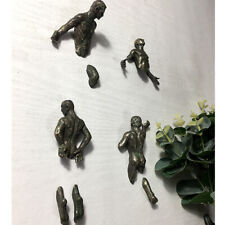3D Ornament Wall Decor Climbing Man Through Wall Wall Art Statue Sculpture Home