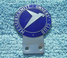 VINTAGE 1960s MESSERSCHMITT OWNERS CLUB GB CAR BADGE ~BUBBLECAR MOTOR BAR EMBLEM