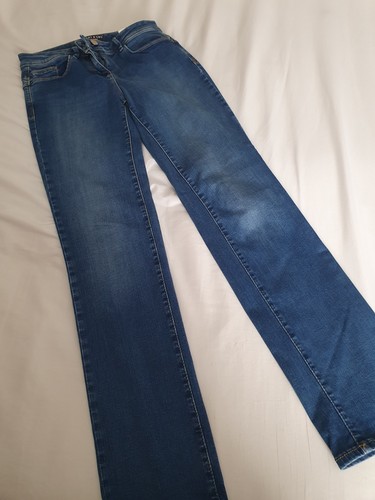 Ladies straight leg blue denim - straight,