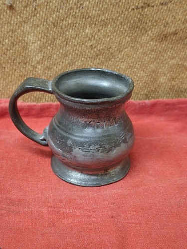 Vintage pewter quarter gill - pewter,