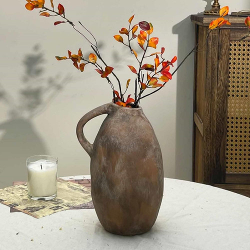 Rustic large ceramic flower - rustic,
