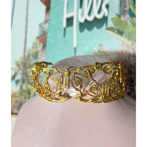 Zara gold butterfly floral - gold,