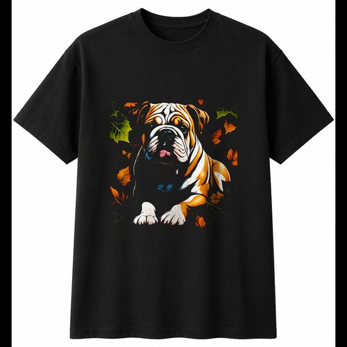 Airbrush english bulldog mens - english,