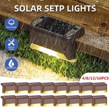Garden LED Solar Wall Fence Door Shed Step Decking Lights Outdoor Fence Lights