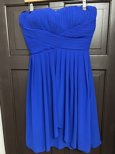 Blue dress strapless - blue,