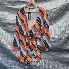 Boohoo Chain Print Wrap Tie