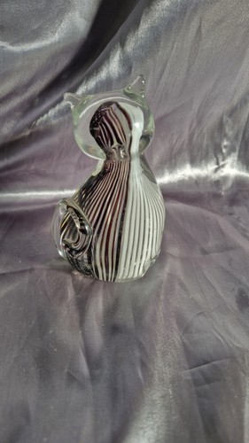 Murano style art glass striped