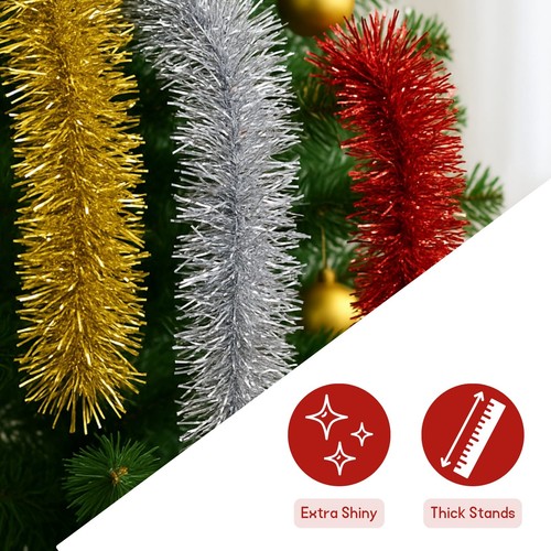Christmas tinsel garland - tinsel,