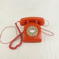 Rotarepo GPO 746 Rotary Dial Telephone Red 1970s Reproduction Untested