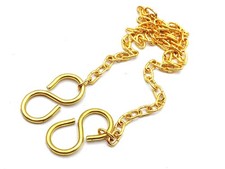 Plated Chandelier Chain with 2 S hooks 6kg max. load choose finish and length