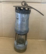 Antique miners lamp steel - antique,