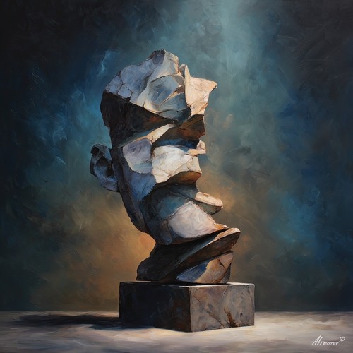 Leonid afremov broken statue - leonid,