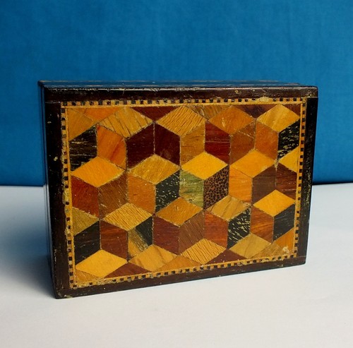 Antique tunbridge ware trinket - antique,