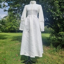 Vintage 1980s Milkmaid Victorian Style Ballgown Wedding Dress Size 8