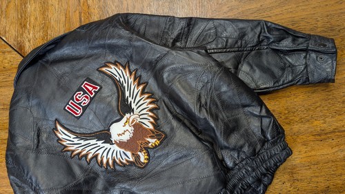 Genuine leather bomber jacket - bomber,