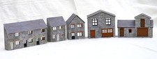 Collection of 00 gauge MDF Low relief houses and industrial buildings; Lot 3