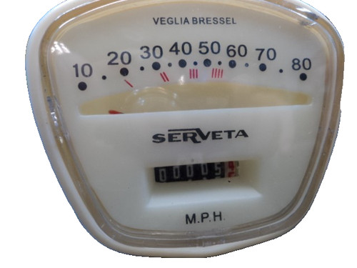 Lambretta serveta 80mph speedo - serveta,