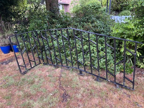 Black metal flat top - metal, garden