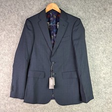 Oxford Jacket Mens 88R Small Blue Navy Auden Merino Wool Blazer Suit NEW 6378