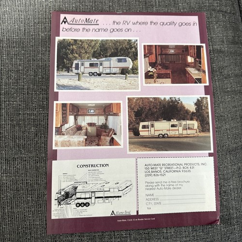 1987 automate travel trailer - automate,