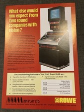 Rowe MAM R89 Vinyl Video Jukebox A4 Glossy Brochure Promo Leaflet