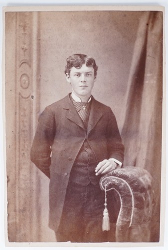 Antique cabinet card handsome - cabinet,