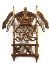 Original Victorian 21st Empress of India's Lancers Cap Badge 1896 Era Antique