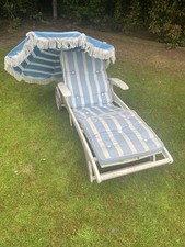 Triconfort Riviera Harrods Vintage Sun Lounger And Parasol
