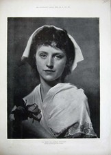 Original Old Antique Print