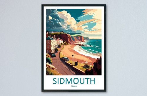 Sidmouth travel print - travel, wall