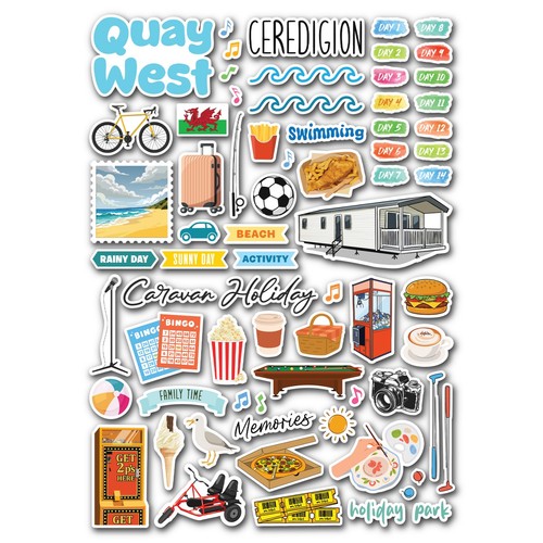 Sticker sheet quay west - a4,