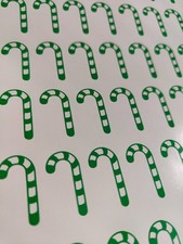 48 X CANDY CANE decoration Christmas Sweet bags Vinyl Decal Stickers, Craft, Cup