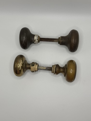 Antique brass door knob sets - door,