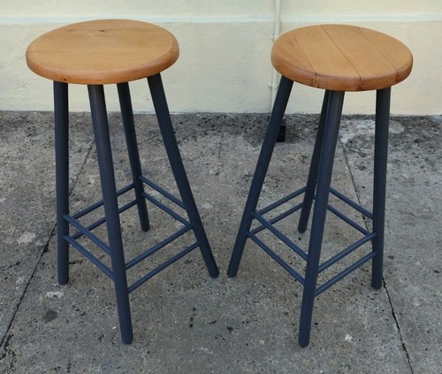 Pair beautiful solid teak - of,