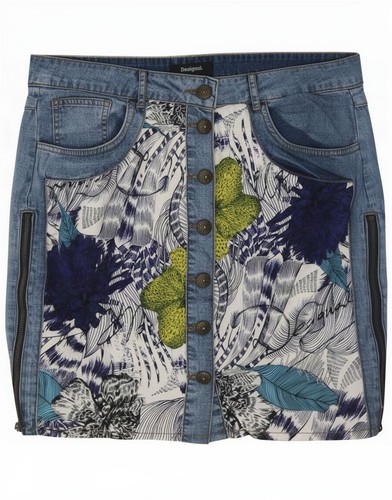 Desigual womens graphic denim - graphic,
