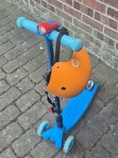 3S 3Style Blue Kids Scooter (RGS-2 Triscooter), Helmet & Hornet