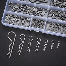 100Pcs Cotter Pins Assortment, Stainless Steel R Clips Split Pins Fasteners Kit
