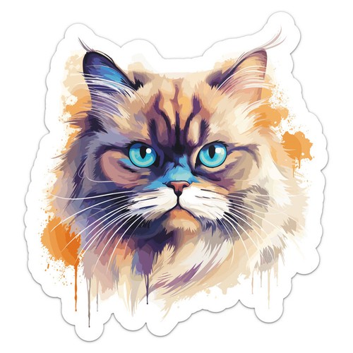 Colorful watercolor himalayan - colorful,