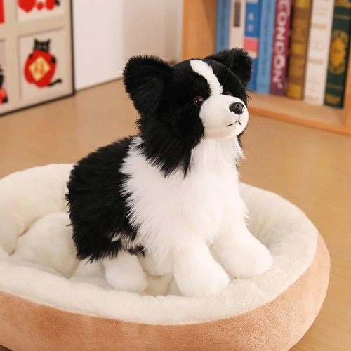 Lifelike border collie plush - border,