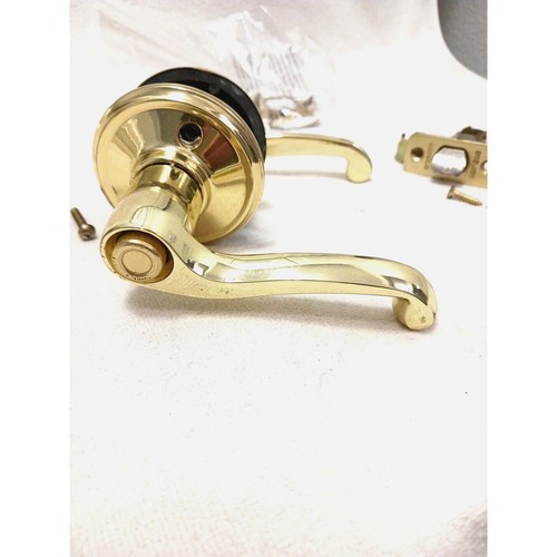 80s brass gold door knob - door, set