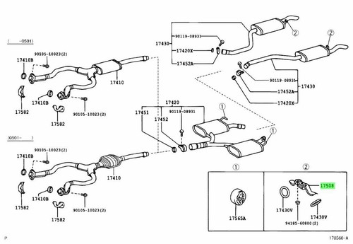 Genuine lexus exhaust - exhaust, pipe