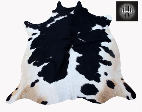 Premium tricolor cowhide rug - premium,