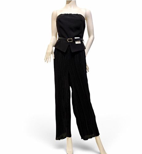 Zara black strapless belted - zara,